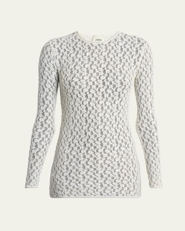 Gaelle Floral Stretch Lace Top